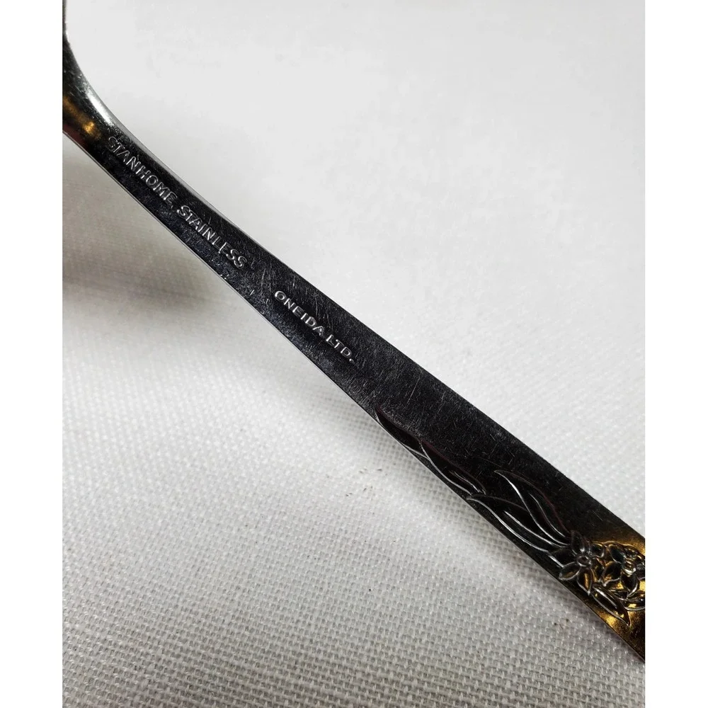 Vtg‎ Oneida LTD Stainhome Stainless Floral Pattern Teaspoon Replacement Flatware